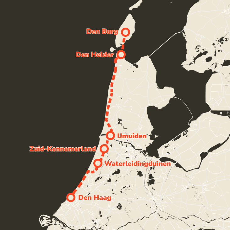 Kaart van de route